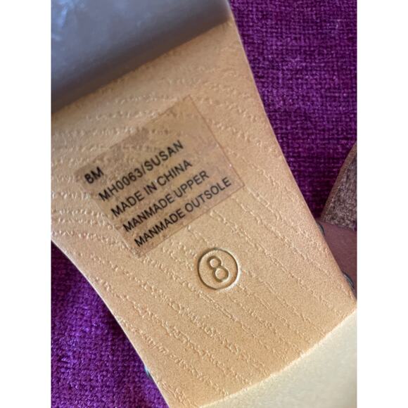 MIA Susan Chunky Wood Block Sandal 70s DISCO RETRO ROMANCE Size 8 Platform Shoes - Picture 5 of 6